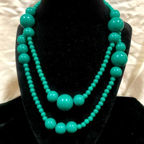 Colorful 80’s style beaded necklace - Picture 1 of 5